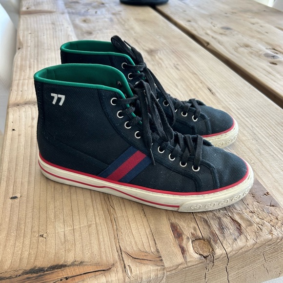 Men’s Gucci High Tops w/Box- EU size 7, US size 9. Gently used. Retail for $850. - Picture 1 of 5